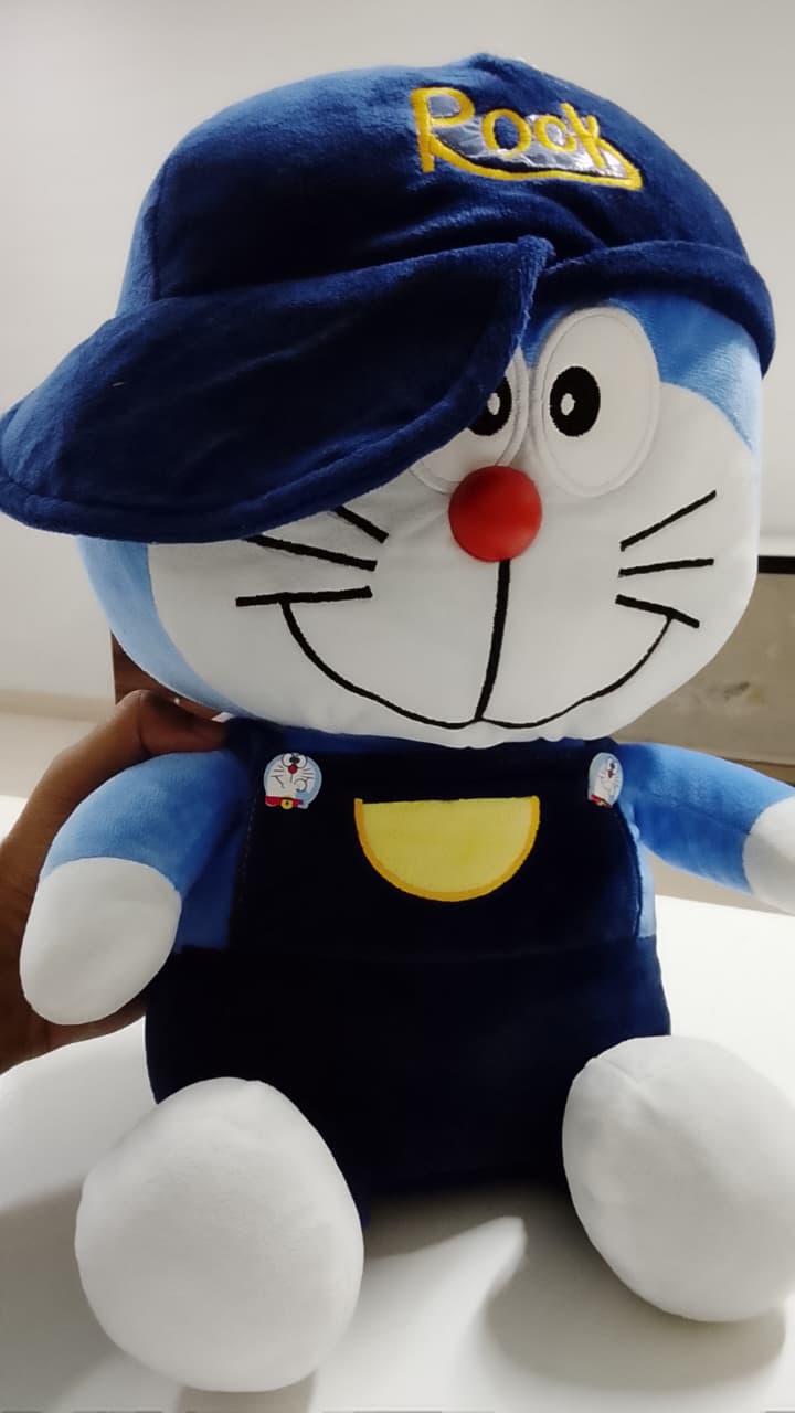 Doraemon Stuffed Toy with Rock Cap