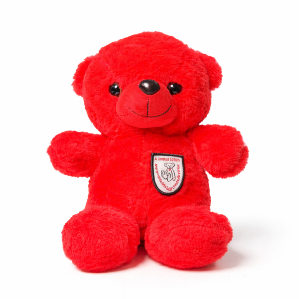 Red Teddy Bear Soft Toy – Cute Plush Stuffed Bear for Kids