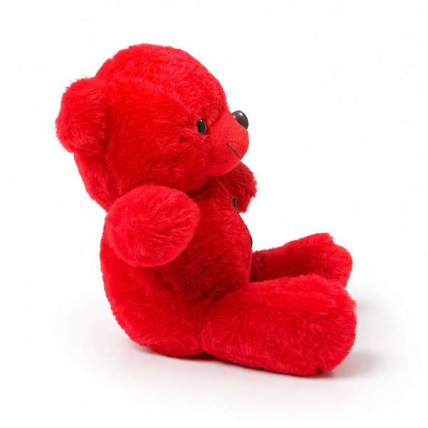 Red Teddy Bear Soft Toy – Cute Plush Stuffed Bear for Kids