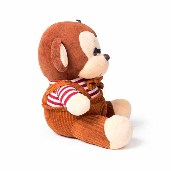 Plush Monkey – Cute Striped Tee Stuffed Animal