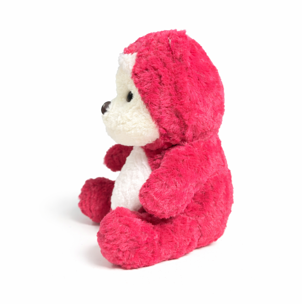 Soft Stuffed Red Teddy Bear with Cap