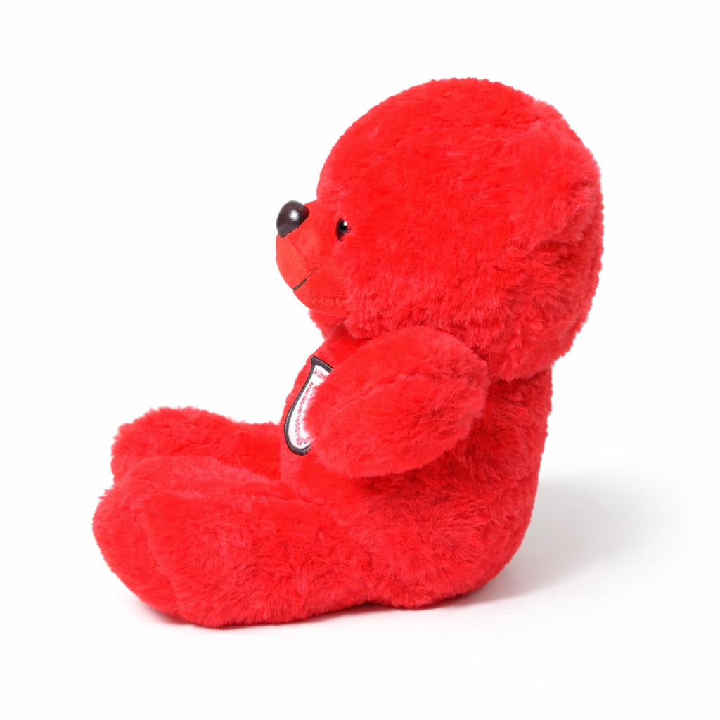 Red Teddy Bear Soft Toy – Cute Plush Stuffed Bear for Kids