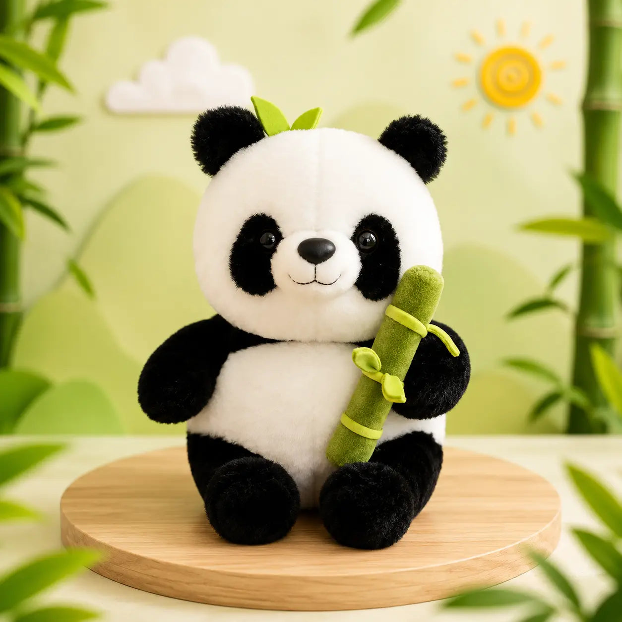 Bamboo Tube Panda Plushie Stuff Toy