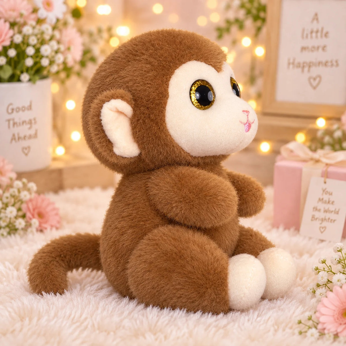 Big Eyes Monkey Plush Toy
