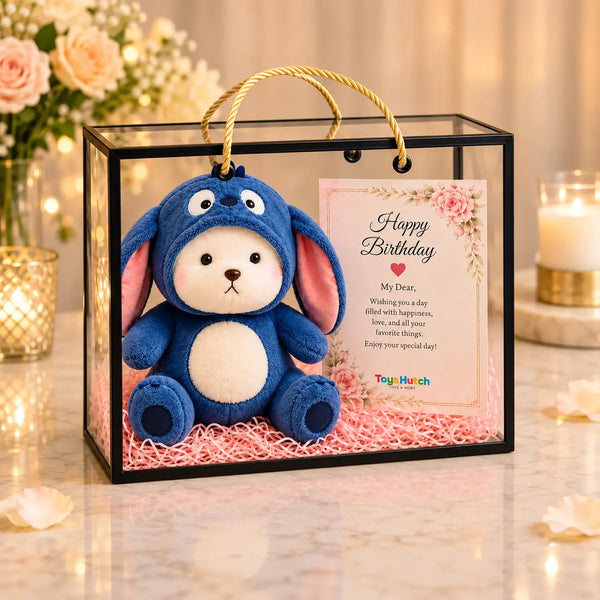 Blue Hoodie Teddy Bear - Birthday Gift