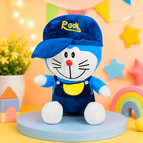 Doraemon Stuffed Toy with Rock Cap