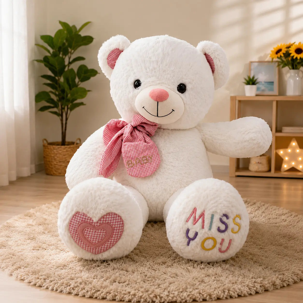 Giant Teddy Bear White