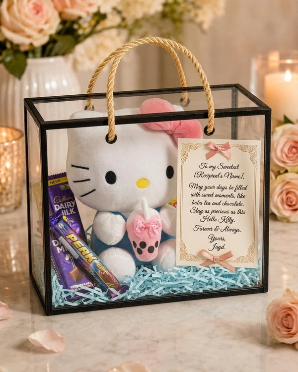 Hello Kitty Bubble Tea Plush Toy Gift