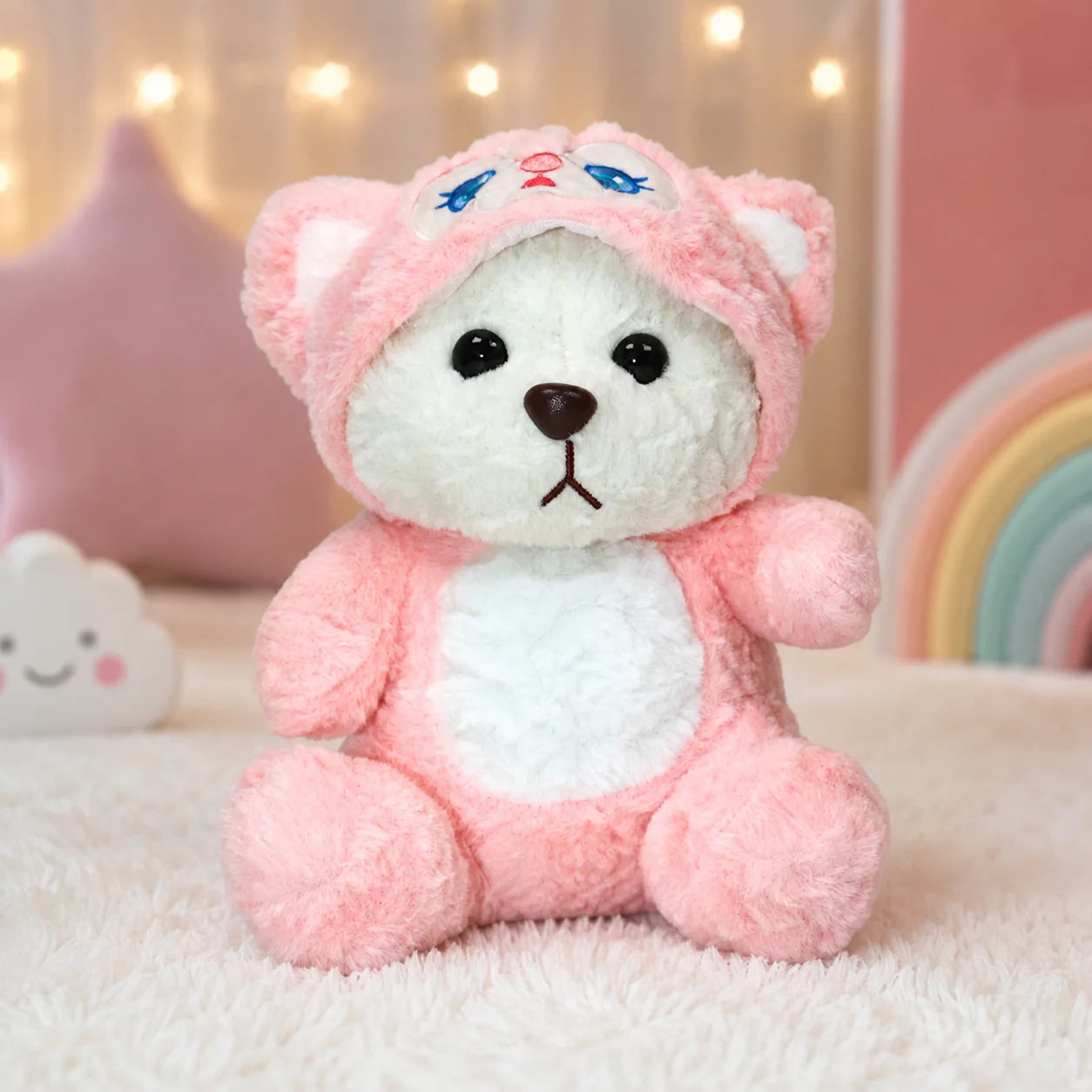 Kawai Lina Pink Hoodie Teddy