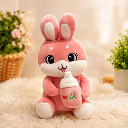 Milk Bottle Baby Bunny Plush Toy