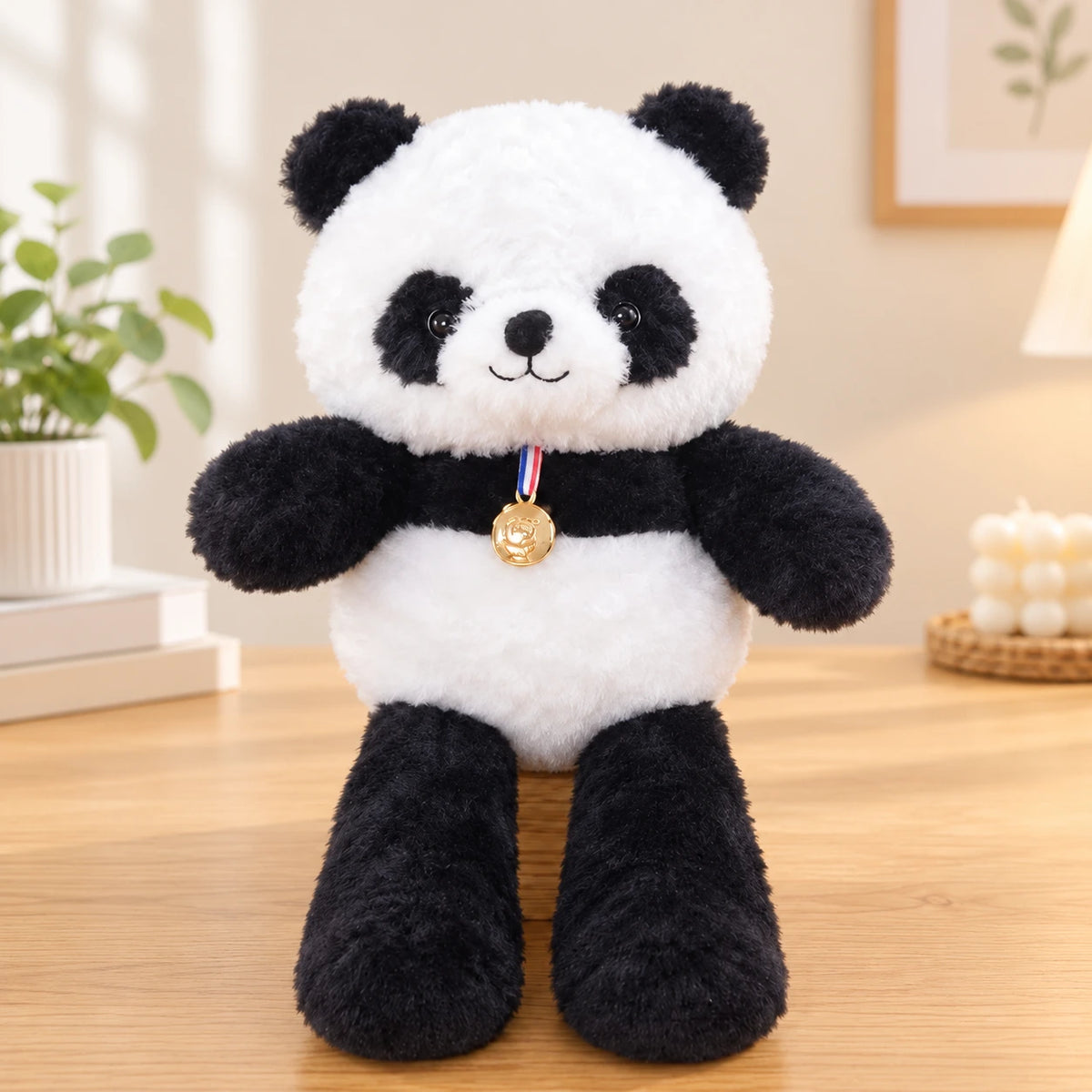 Panda Plush with Gold Pendant
