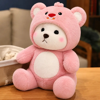 Pink Teddy Bear with Hoodie