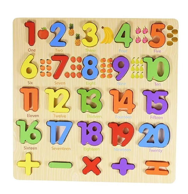 Wooden 123 Numbers Board for Kids