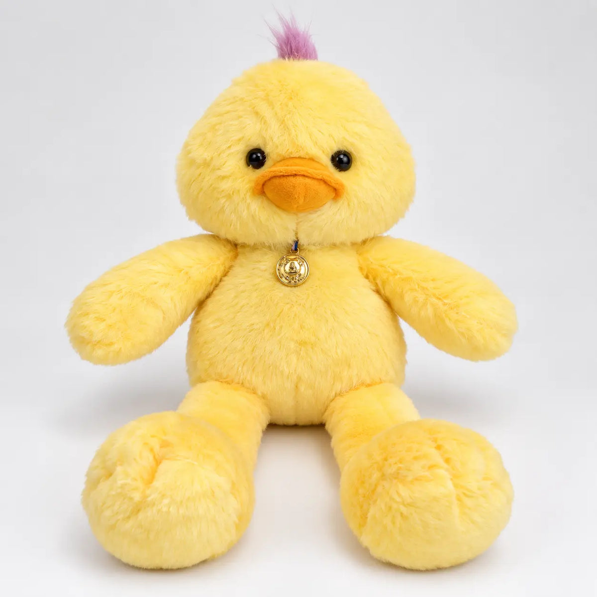 Yellow Duck Plush Toy with Gold Pendant